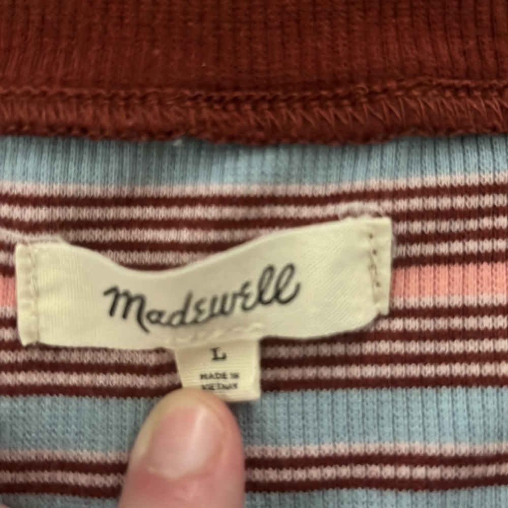 Striped Ribbed Henley - Picture 3 of 3